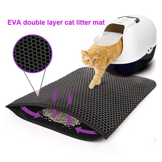 (🔥LIMITED-TIME OFFER: 49% DISCOUNT) Anti-Skid Cat Litter Mat - Grab Yours Now!