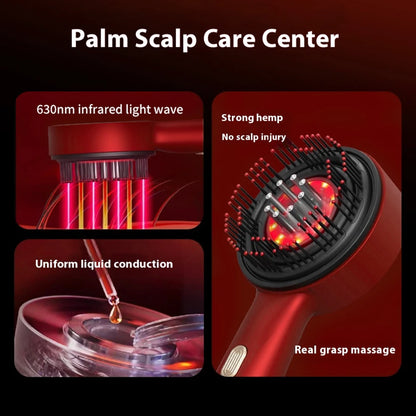 Scalp Massager Brush with Red Light Therapy