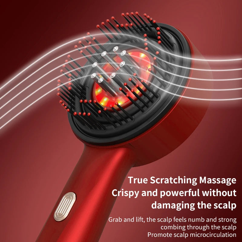 Scalp Massager Brush with Red Light Therapy